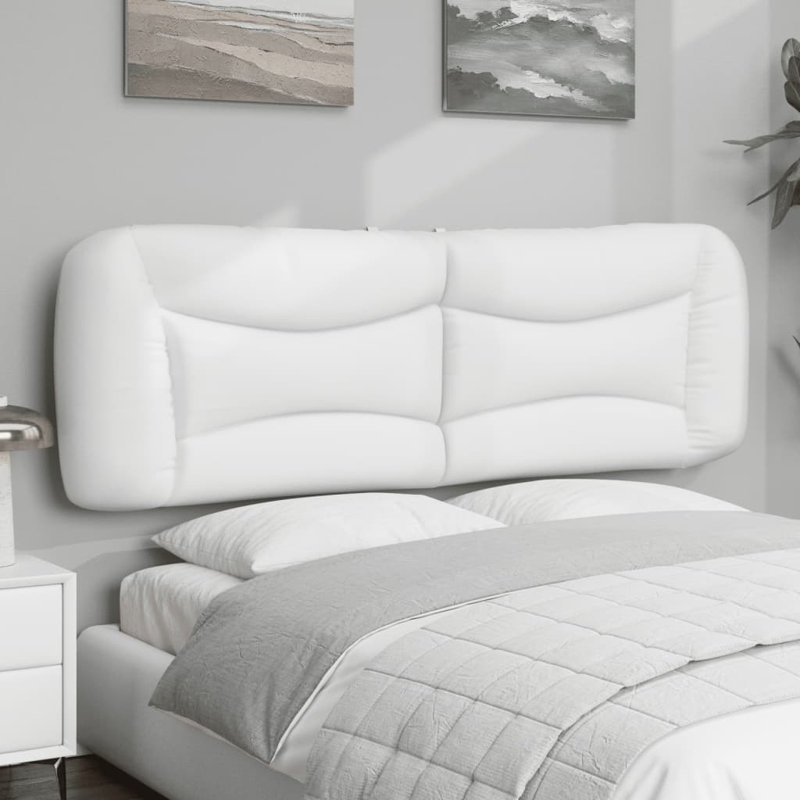 Coussin de tête de lit vidaXL Hvar blanc 152 cm, Grand, Blanc