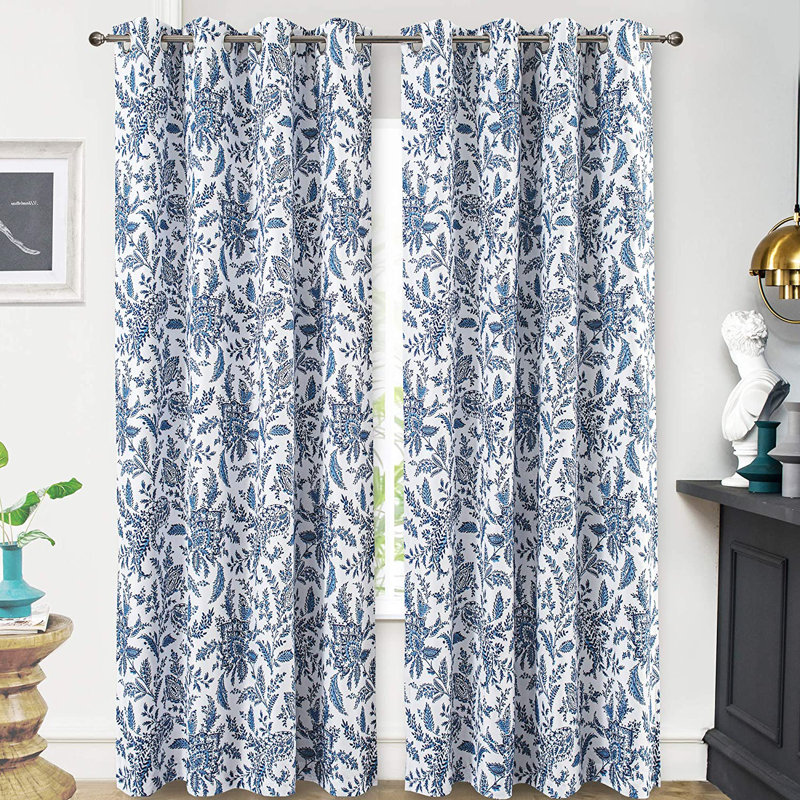 Ria Blackout Curtain Pair, Navy