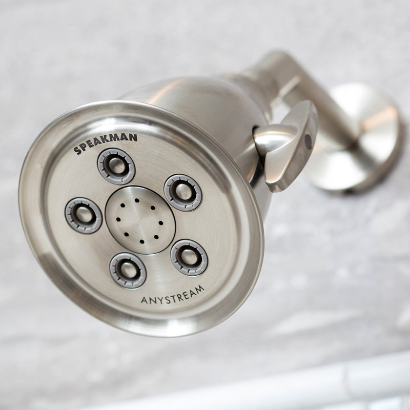 Hotel Multi Function Fixed Shower Head, Brushed Nickel