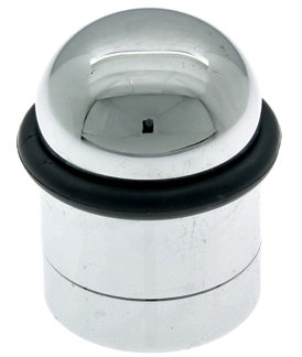 Solid Brass Floor Mount Stop, Polished Chrome