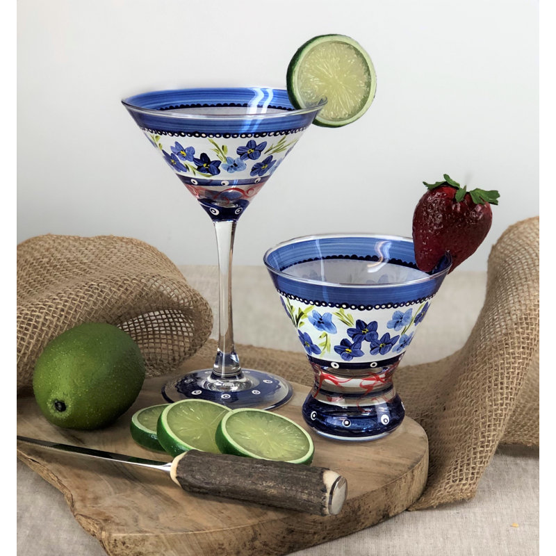 Verre bleu 8,25 oz. Verre cosmos