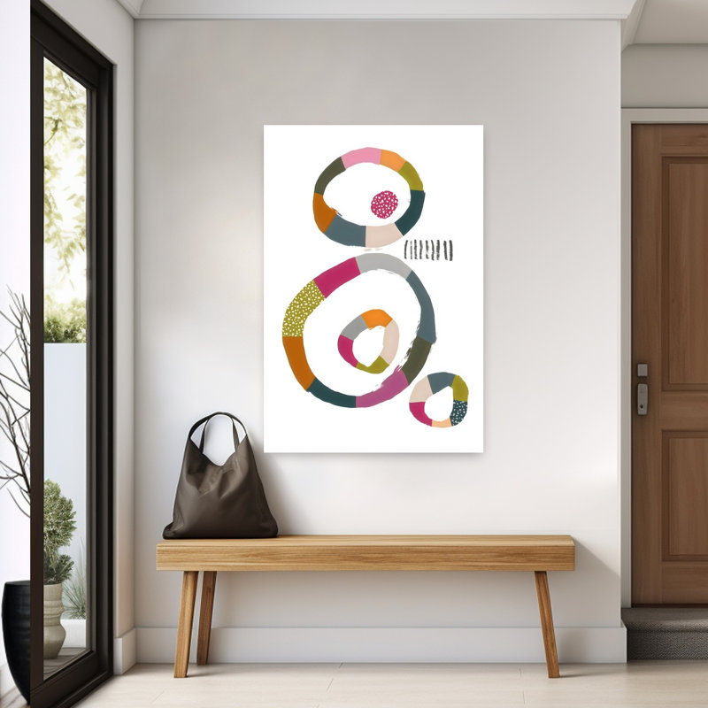 Art mural moderne abstrait abstrait coloré audacieux 3, 60" H x 40" W