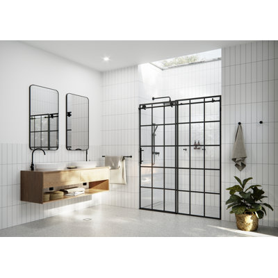 Esprit 44 in. - 48 in. x 78 in. French Monture Sliding Shower Door