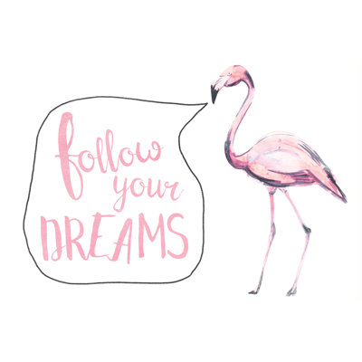 Advice Flamingo - Wrapped Canvas Art Prints