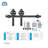 Satin Black Steel Barn Door Hardware Kit