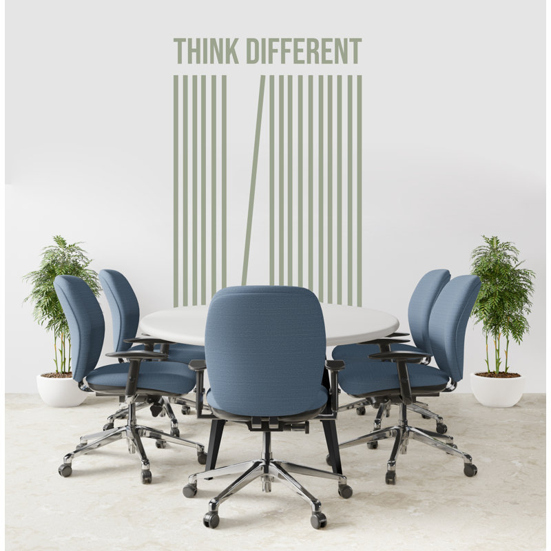 Adhésif décoratif, citation de réflexion, travail différent pour employé de bureau, H 24 po x l 13 po, Vert lime