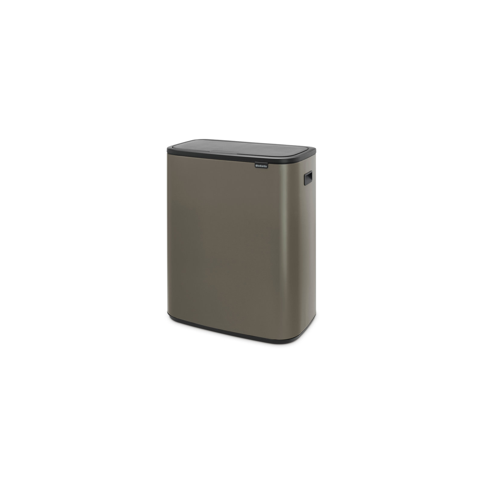 Brabantia Bo Touch Top Trash Can, 16 Gallon, Platinum