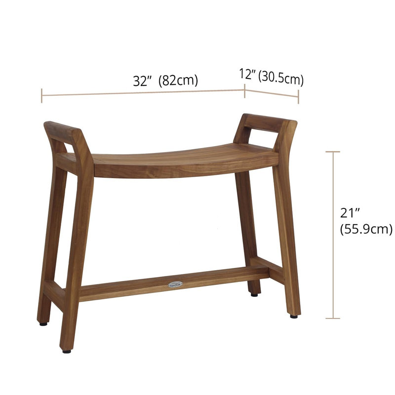 Asia Ascend 32" W Teak Shower Bench