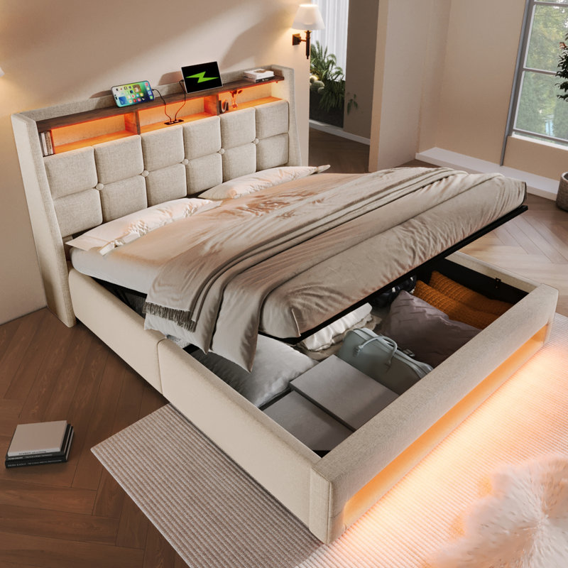 Bed, Beige, Super King (6')