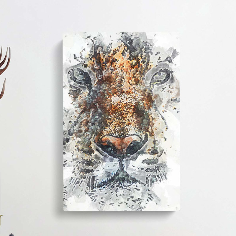 Stare Of The Tiger In Abstract - Wrapped Canvas, 91cm H x 60cm W x 3cm D