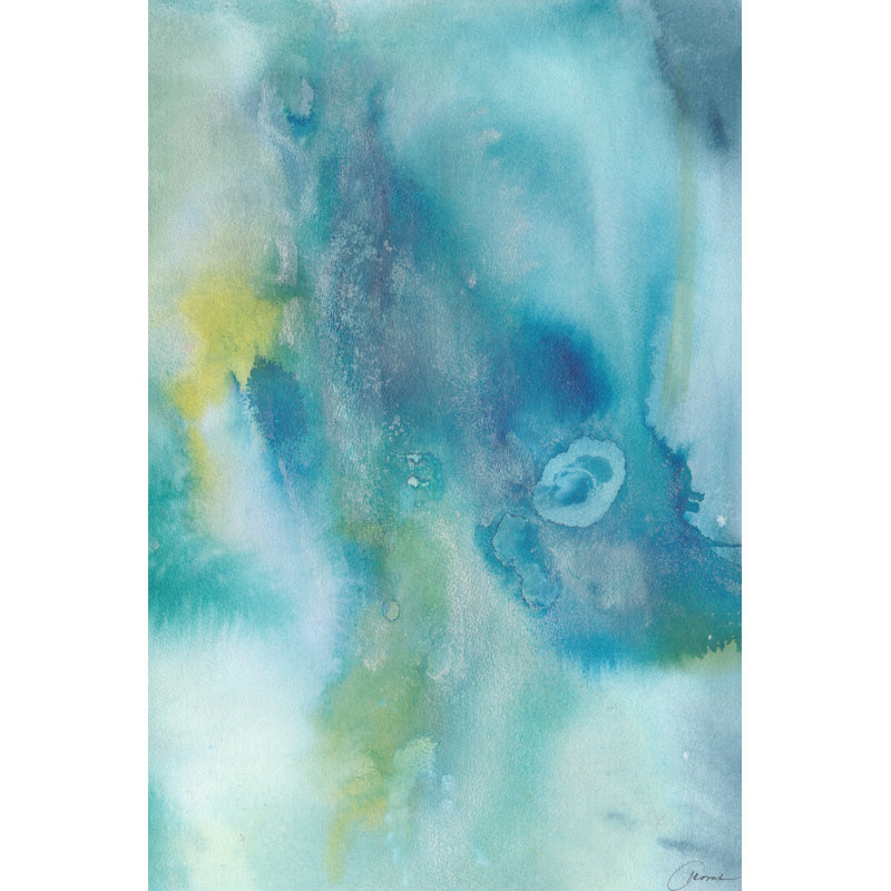 Nouveau Floral Design II - Wrapped Canvas Painting, 91cm H x 61cm Wx 3.8cm D