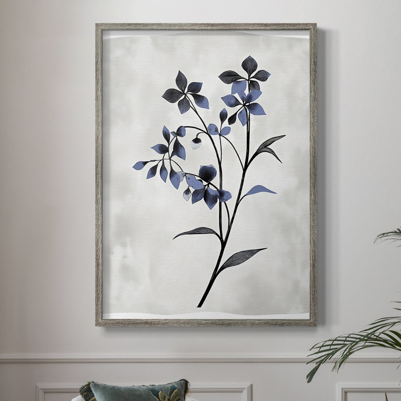 Reproduction encadrée FLORAL Series DLLVI - bois massif, H 21 po x l 17 po