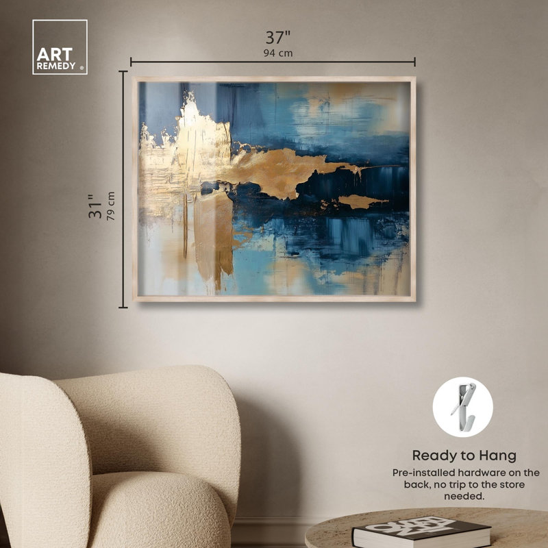Reproduction sarcelle Granted Pass Turquoise II par Art Remedy, H 31 po x l 37 po, Crème, crème