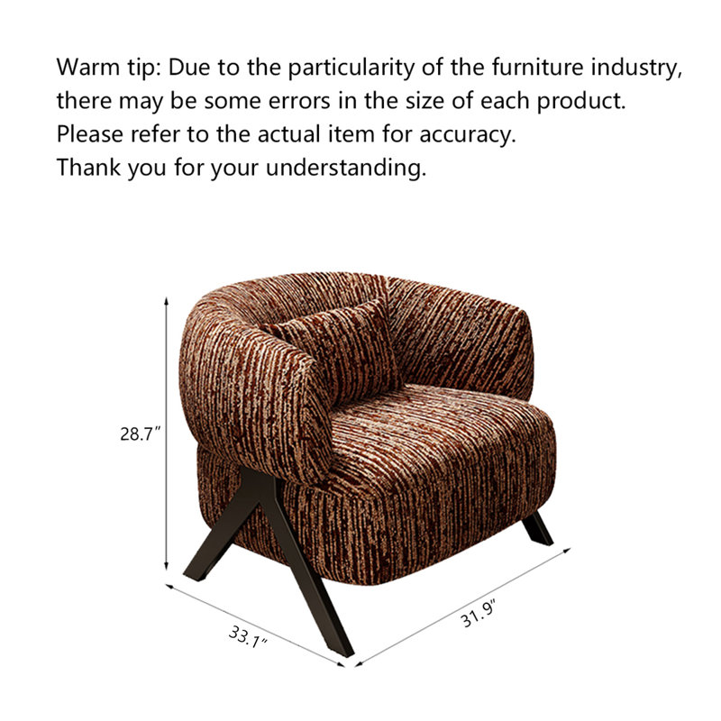 Fauteuil simple en tissu de style médiéval moderne et minimaliste