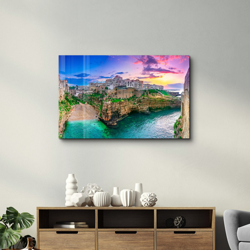 Peinture murale élégante en verre trempé | 100% verre trempé, épaisseur: 0,16 pouce | Imprimé UV pour des couleurs éclatantes et une durabilité | Parfait pour la décoration intérieure et l'esthétique moderne