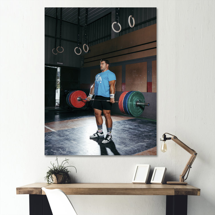 Lifting Weights Art Canvas Of Gym Motivation Wall Crossfit Decor