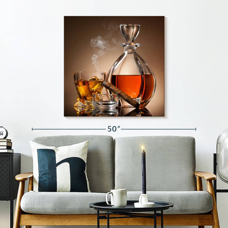 Yarlin Whiskey Decanter And Smoke, 30" H x 30" W