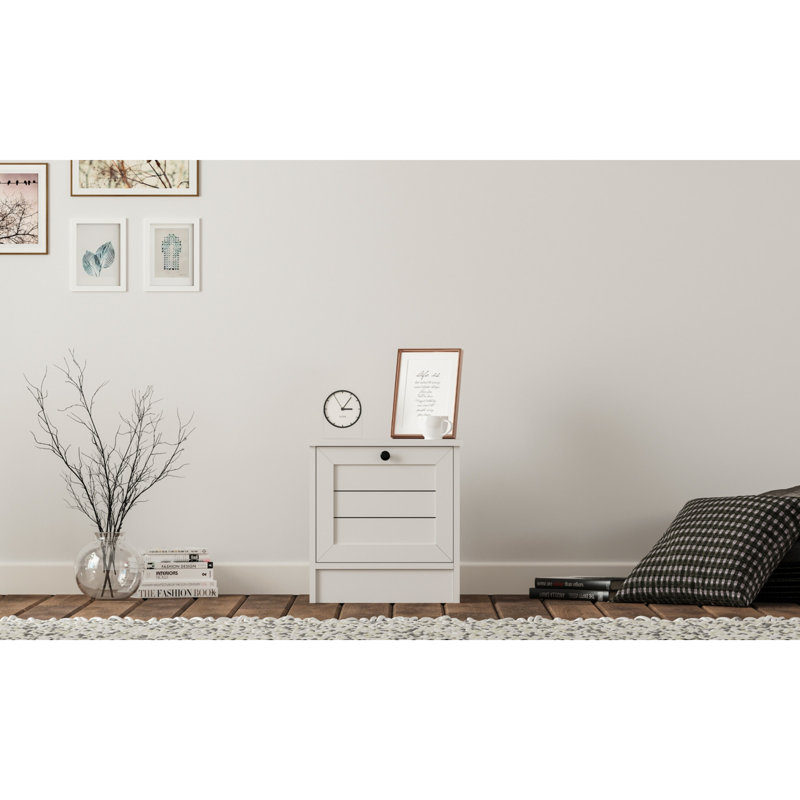 Lattingtown 45cm W Manufactured Wood Bedside Table