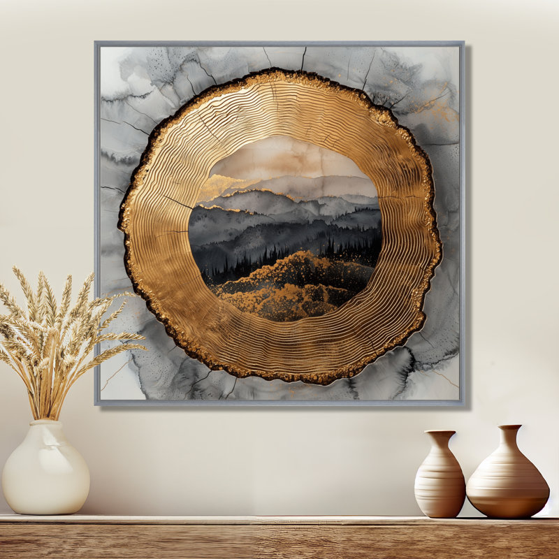 «Ruppert Winter Forest Landscape Inot The Wood Slide - Forest Wall Art Decor», Impression encadrée flottante, Argent argent