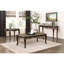 Table de bout en marbre de style traditionnel 1Pc avec finition en cerisier faux bois et détails dorés, forme rectangulaire, inclinaison luxueuse à assemblage simple, pieds classiques, requis