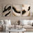 Framed Canvas Wall Art, Vintage Abstract Wall Canvas Prints 24"x36"-770812594-770812593