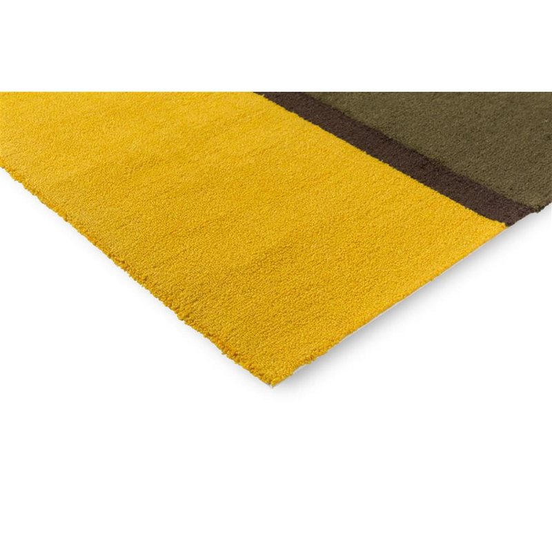 Habitat Festival Hand Tufted Striped Area Rug in Brown/Yellow/Gray/Black, Rectangle 6'7" x 9'2"