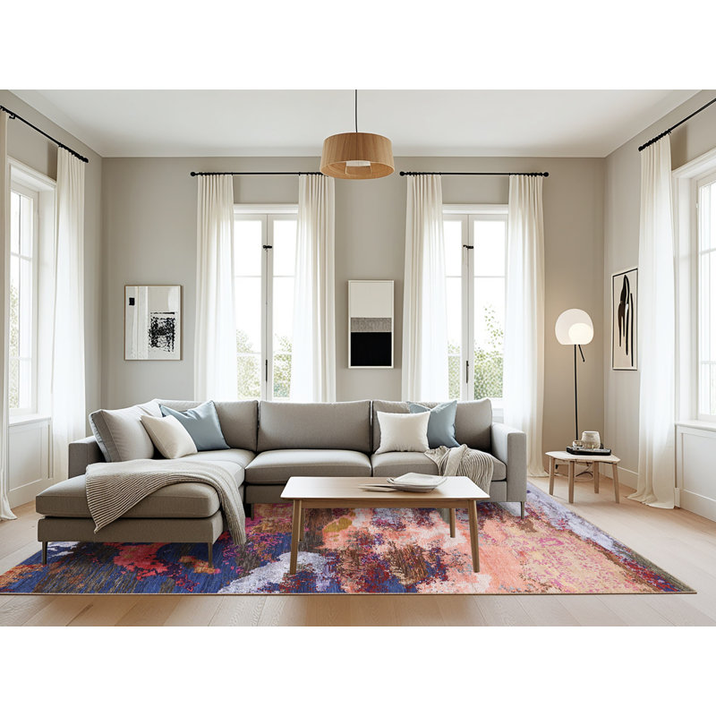 Abstract Indoor Rug, Rectangle 8' x 10'