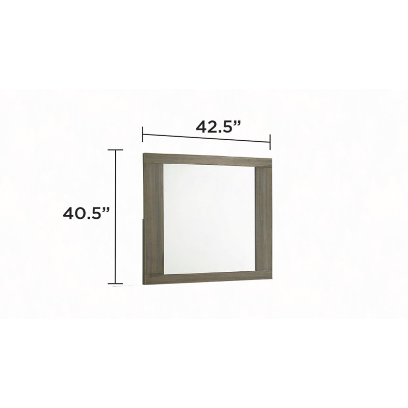 Miroir en bois beige et brun