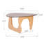 Table basse moderne triangulaire avec base en bois massif - couleur naturelle-436897161