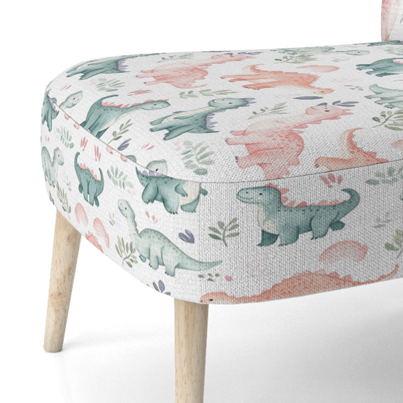 Chaise d'appoint Kids Dinosaurs - chaise d'appoint verte pour enfants, Chaise d'appoint sans accoudoirs