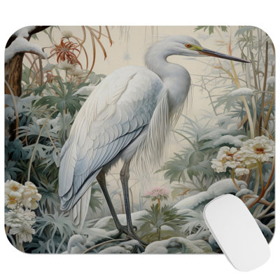 Animals Bird Pattern II William Morris Cottage Gaming Cute Office Laptop Desk Pad Gift Mat Square Rectangle Non-Slip Mousepad