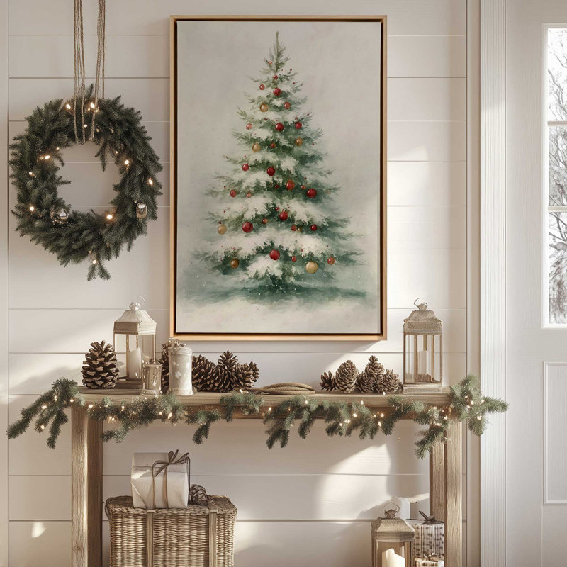 Impression sur toile Evergreen Glow, Noyer, H 18,75 po x l 12,75 po