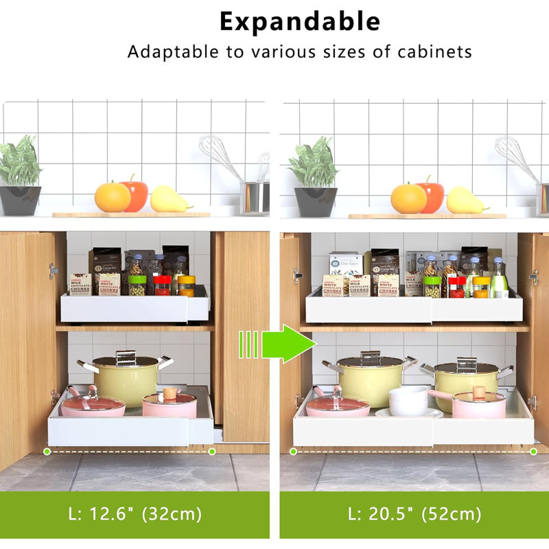 Ensemble de 2 organisateurs d'armoire extensibles