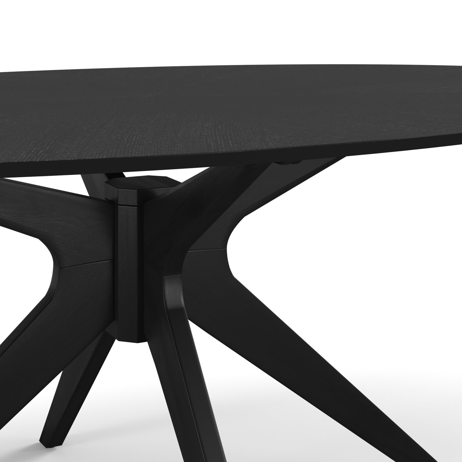 Fenway Single Coffee Table, Black Top/Black Base