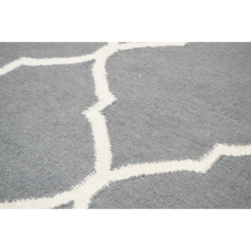 Caroline Geometric Wool Hand Woven Area Rug, Rectangle 120 x 180cm