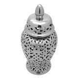 24" Spiral Lattice Temple Jar - Gold