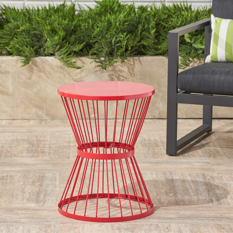 Table d'appoint 16 po Lassen, Rouge
