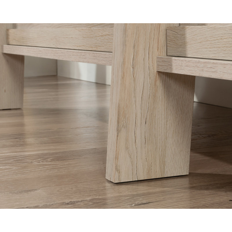 Commode 6 tiroirs Freidin, Marron blanchi