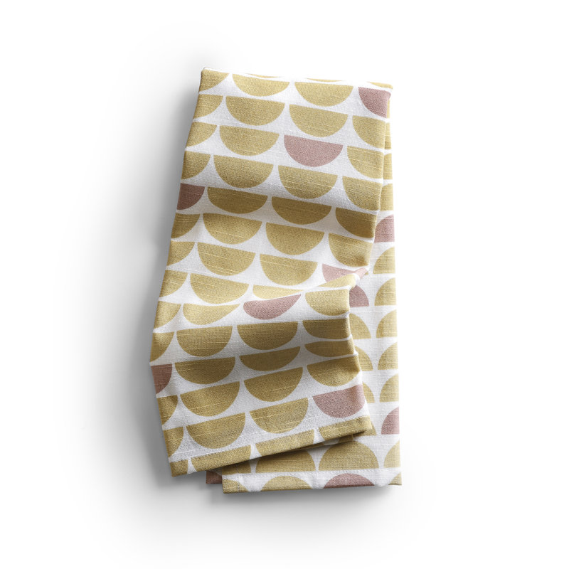 Retro Geometric Multicolor Cotton Kitchen Towel Set