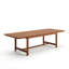 Ensemble de table de salle à manger extensible rectangulaire 13 pièces Whately | Finition teck | Idéal pour le patio, la table brun clair et les chaises beiges-881821230-881821228