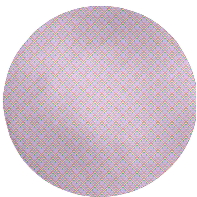 Chenille Geometric Indoor Rug, Round 5'