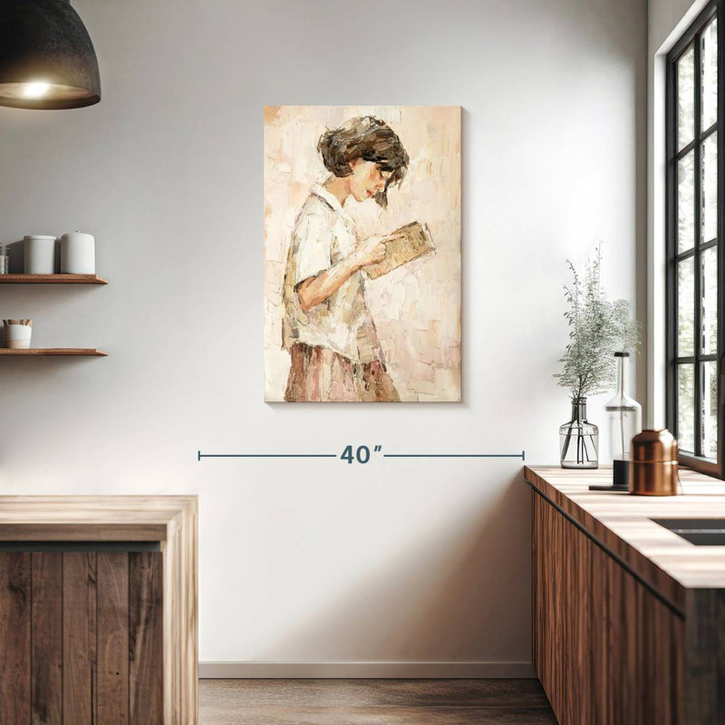 Senne, jeune fille lisant un livre, H 36 po x l 24 po