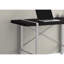 Table d'ordinateur pour bureau à domicile, 122 cm (48 po), structure en stratifié noir et métal gris, style industriel moderne, support de concentrateur intégré et métal, connexion de plusieurs appareils