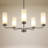 5-Light Dimmable Shaded Chandelier-1570108908