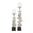 Aluminum Metal Shell Decorative Candle Holder with Black Marble Bases Set-1593590642