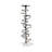 Modern Metal Aluminum Spiral Ring Pillar or Taper Candle Holder with Clear Square Base - Contemporary Sculptural Design Accent Decor for Stylish Tabletop or Shelf Display-87058132-87058134