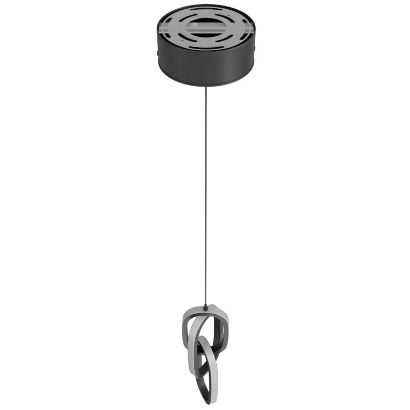 Circa Gold Looping Pendant, Matte Black