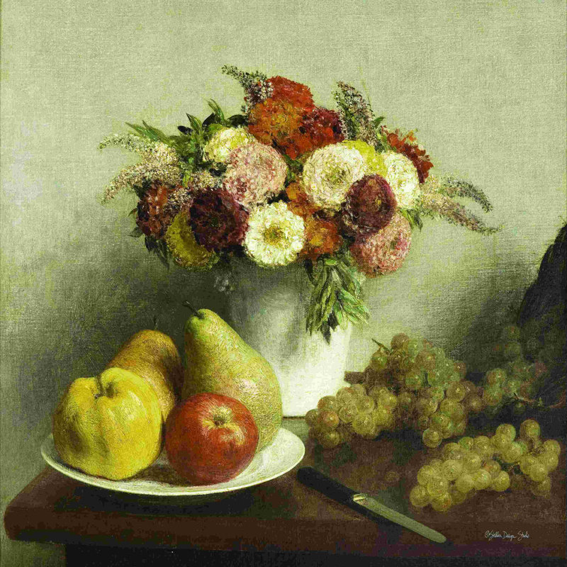 Nature morte rétro, H 20 po x l 20 po