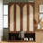 Hall Tree with 4 Rattan Doors, Versatile 4-In-1 Seating Bench with 6 Hooks-1388062207