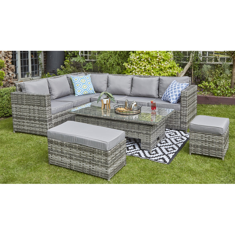 Gulafsha Rattan 5- Person Seating Group